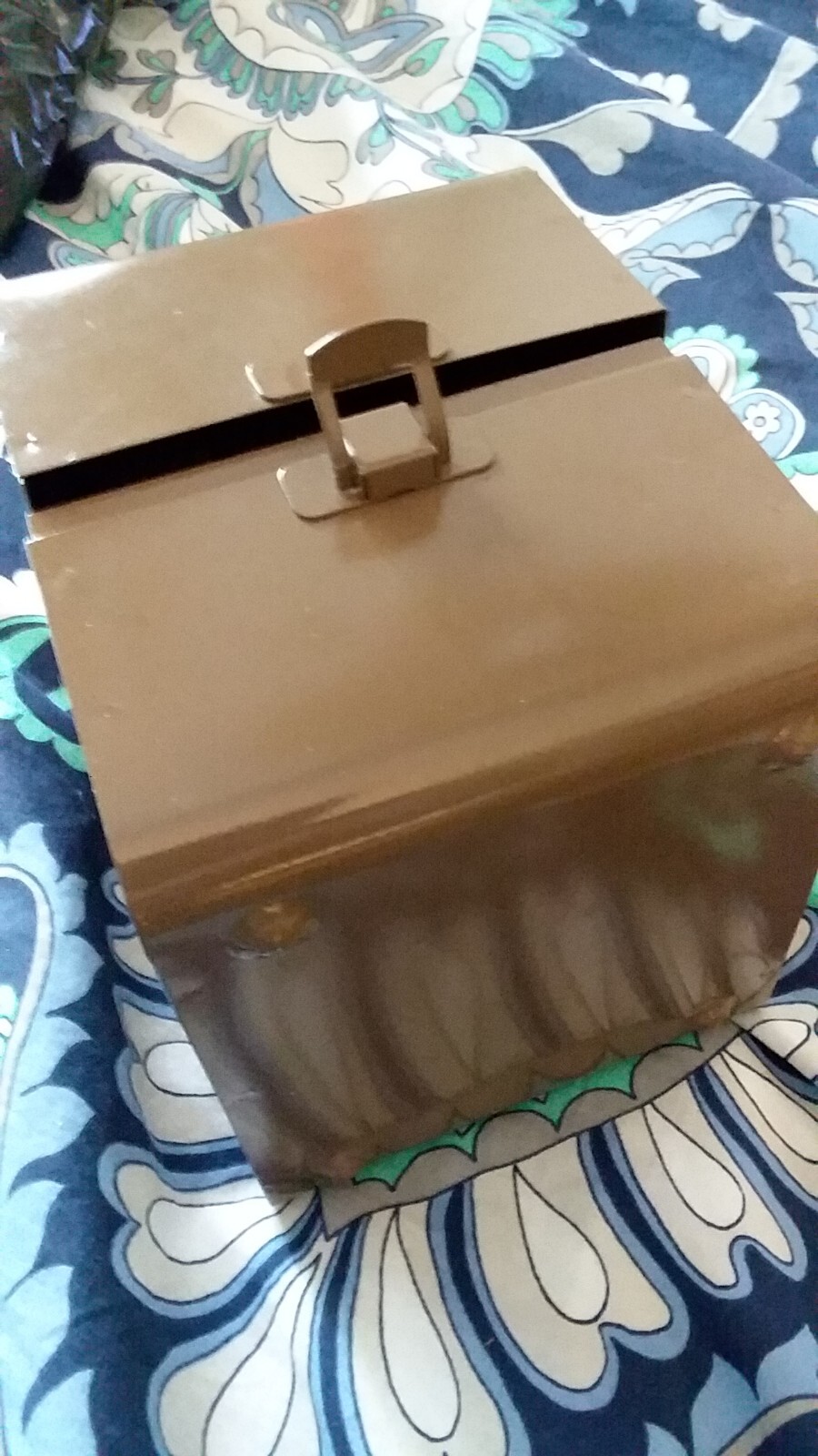 Vintage Super 8 Dual 8 Metal Storage File Box Container + 4 reels Prop