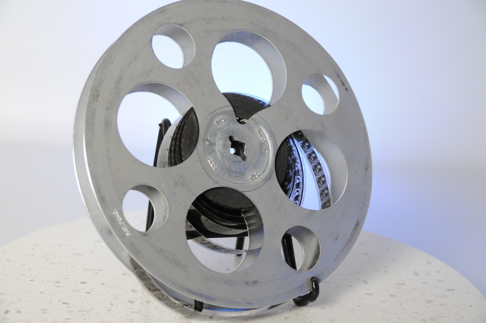 Vintage Film can with B&W safety film 30″s industrial film.