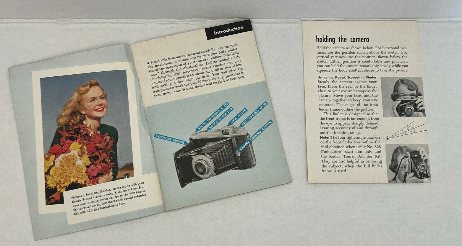 Vintage Kodak Tourist Camera Brochure Manual