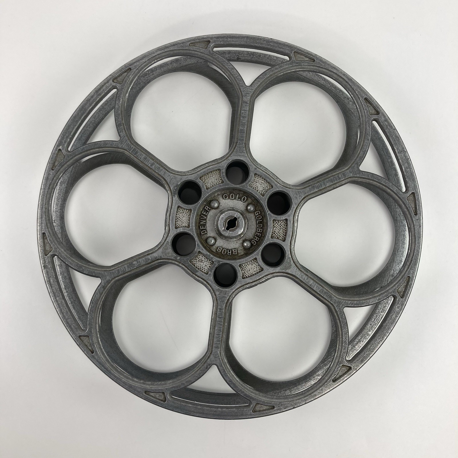 Goldberg Bros 14.5″ 35mm Aluminum 6-Hole Film Reel Vintage Denver, CO