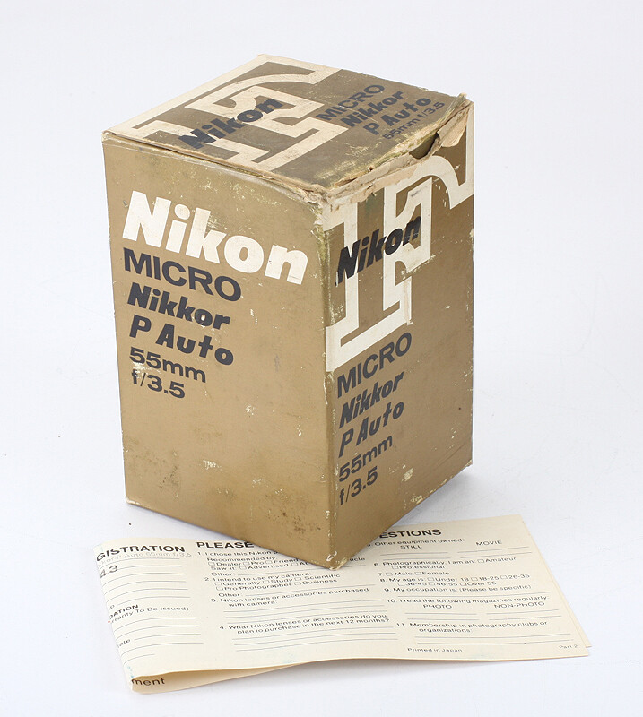 NIKON BOX ONLY FOR 55MM 55/3.5 MICRO NIKKOR/194825