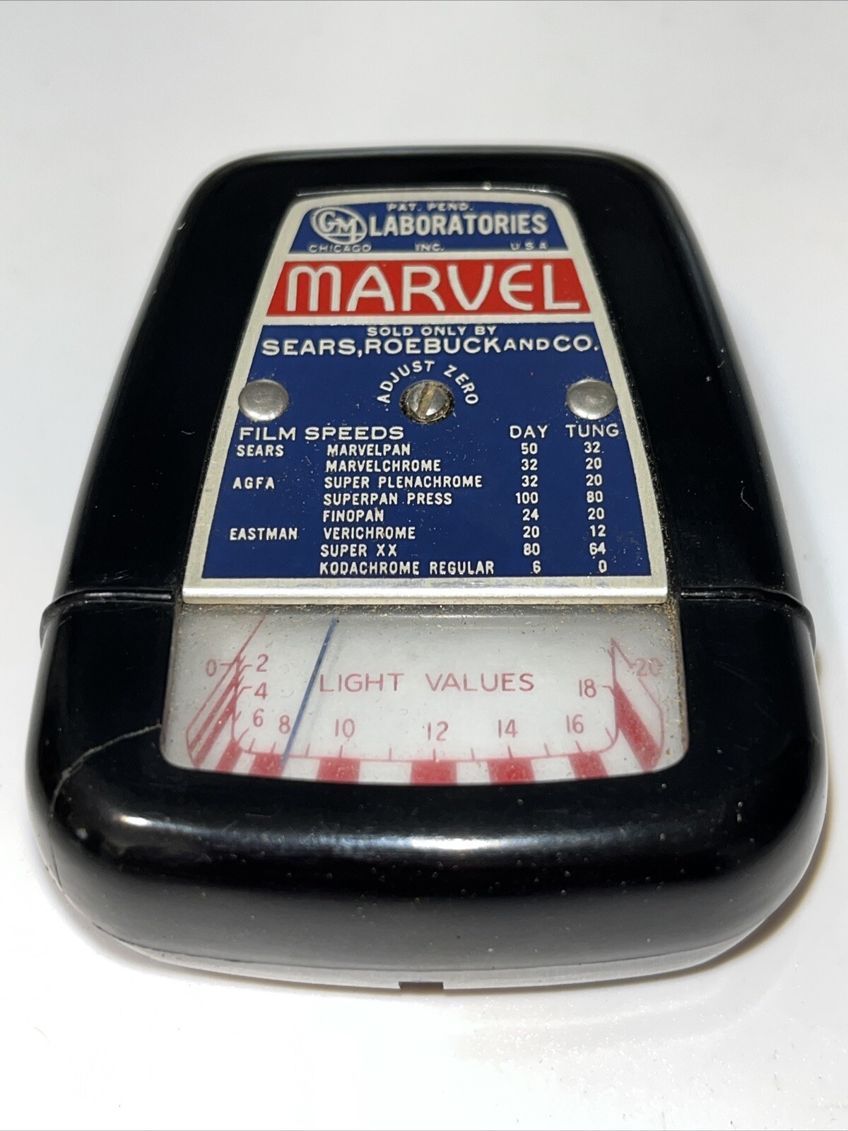 Vintage GM Laboratories MARVEL EXPOSURE METER Sears, Roebuck And Co.