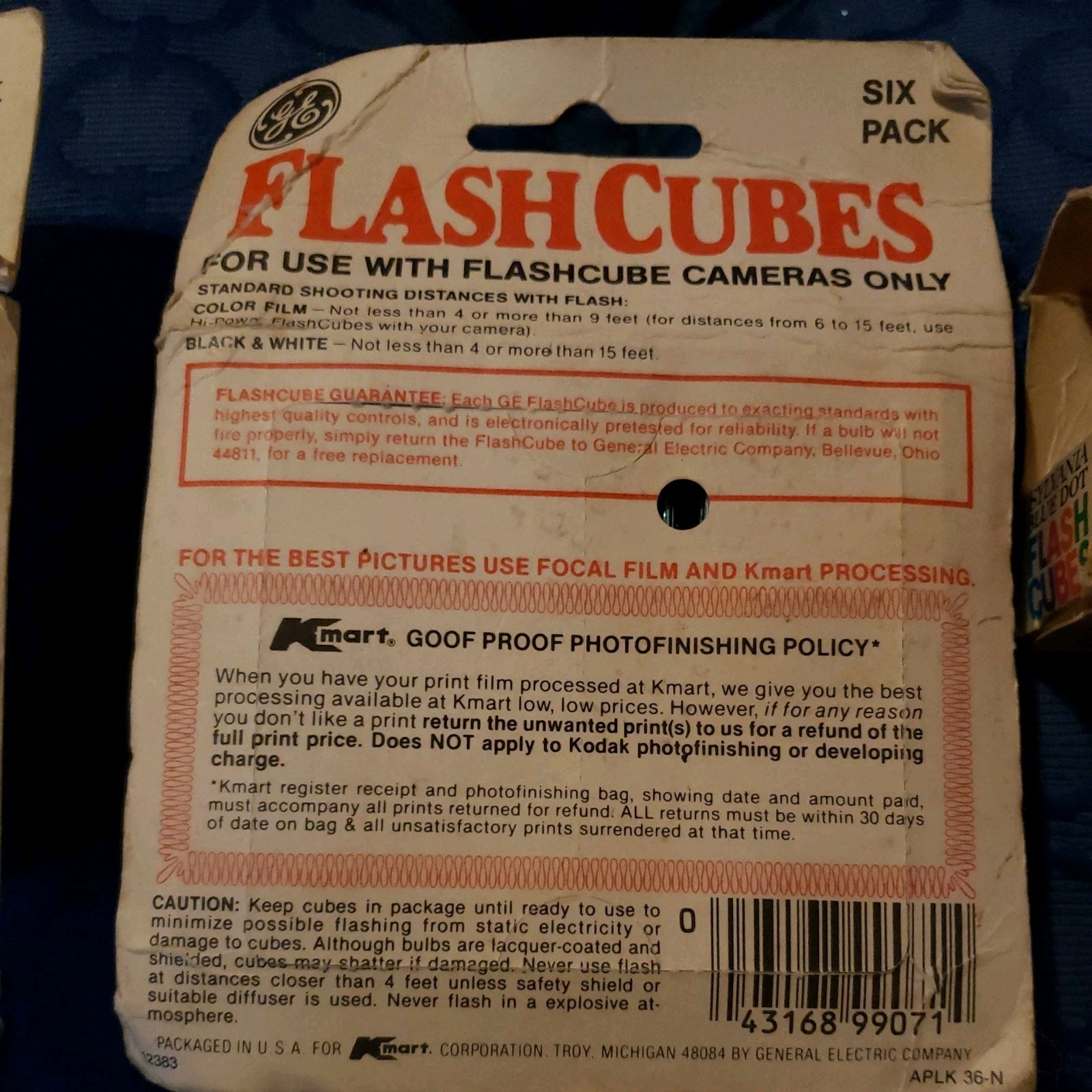 Vintage Camera FLASH CUBES GE Set of (2) 6-pack SEALED K-Mart plus 1 Sylvania