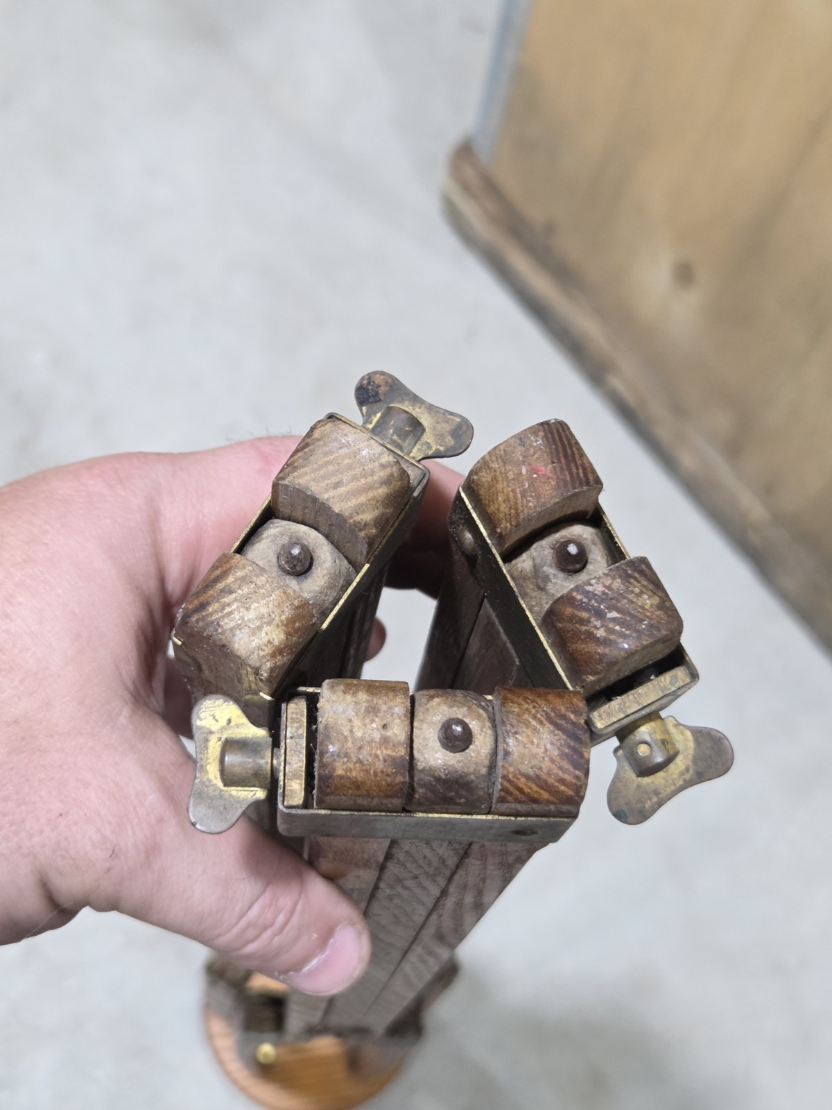 Antique Eastman Kodak Co. wooden Crown Tripod Rare Vintage