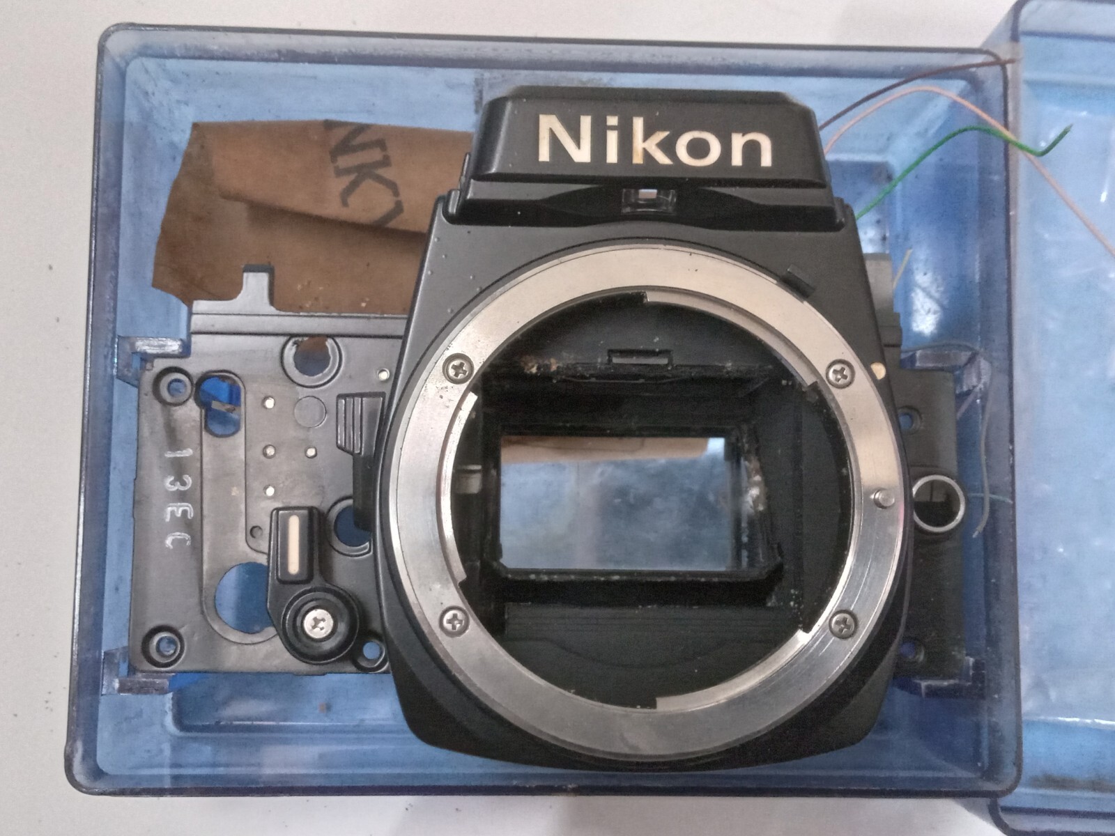 New Old Stock Nikon FM2 / FE 2 Black Front Bezel W Mirror Box Spare Part