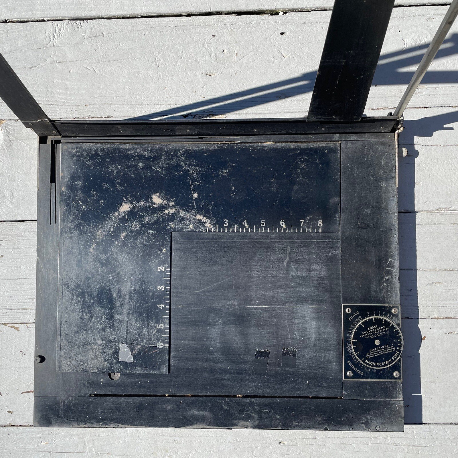 Vintage Mid-Century Kodak Enlargement Exposure Calculator & Measuring Tray