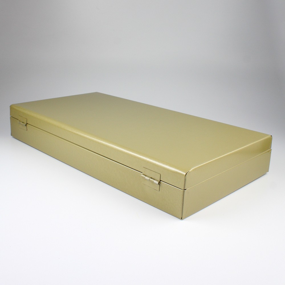 Sears – Green Metal Slide File Box – Vintage Storage for 150 2×2″ Slides w/Box