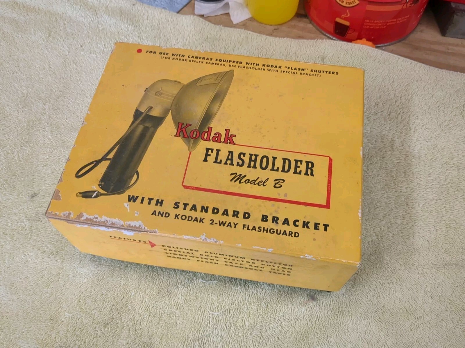 1950s Kodak Flash Holder Model B w/ Standard Bracket Original Box and Manual