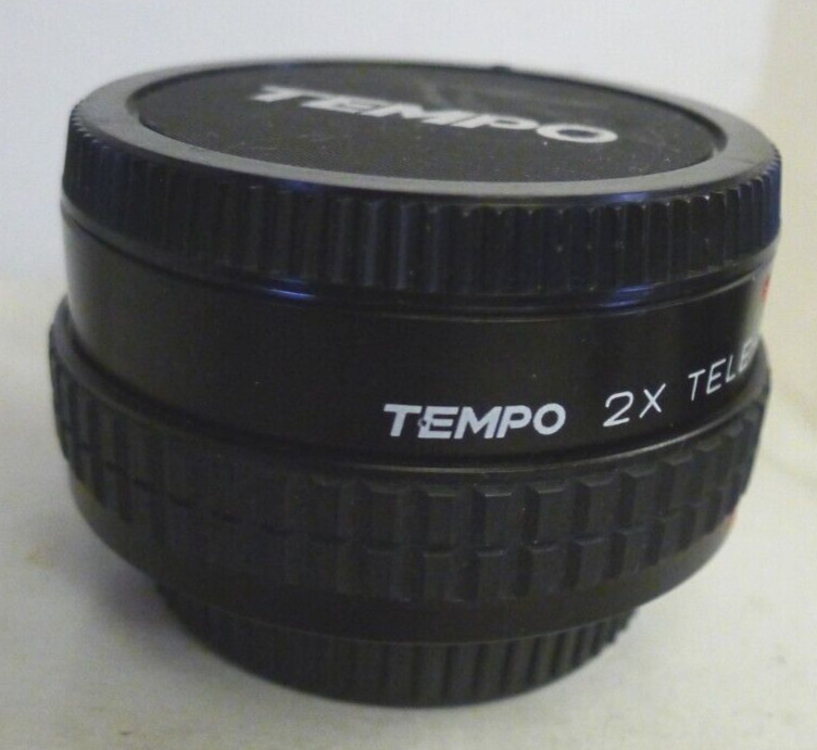 Tempo 2X Tele Converter MC +Both End Caps for Canon FD – Made in Japan