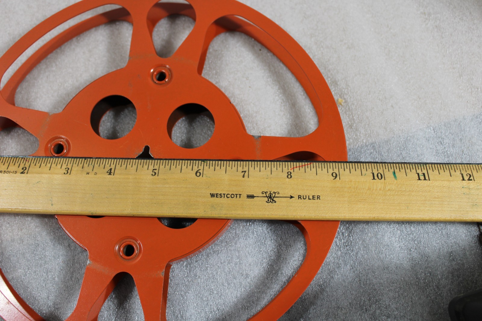 2 Vintage Orange 16mm Film Reels Cannisters Goldberg Brothers 600 Feet BE
