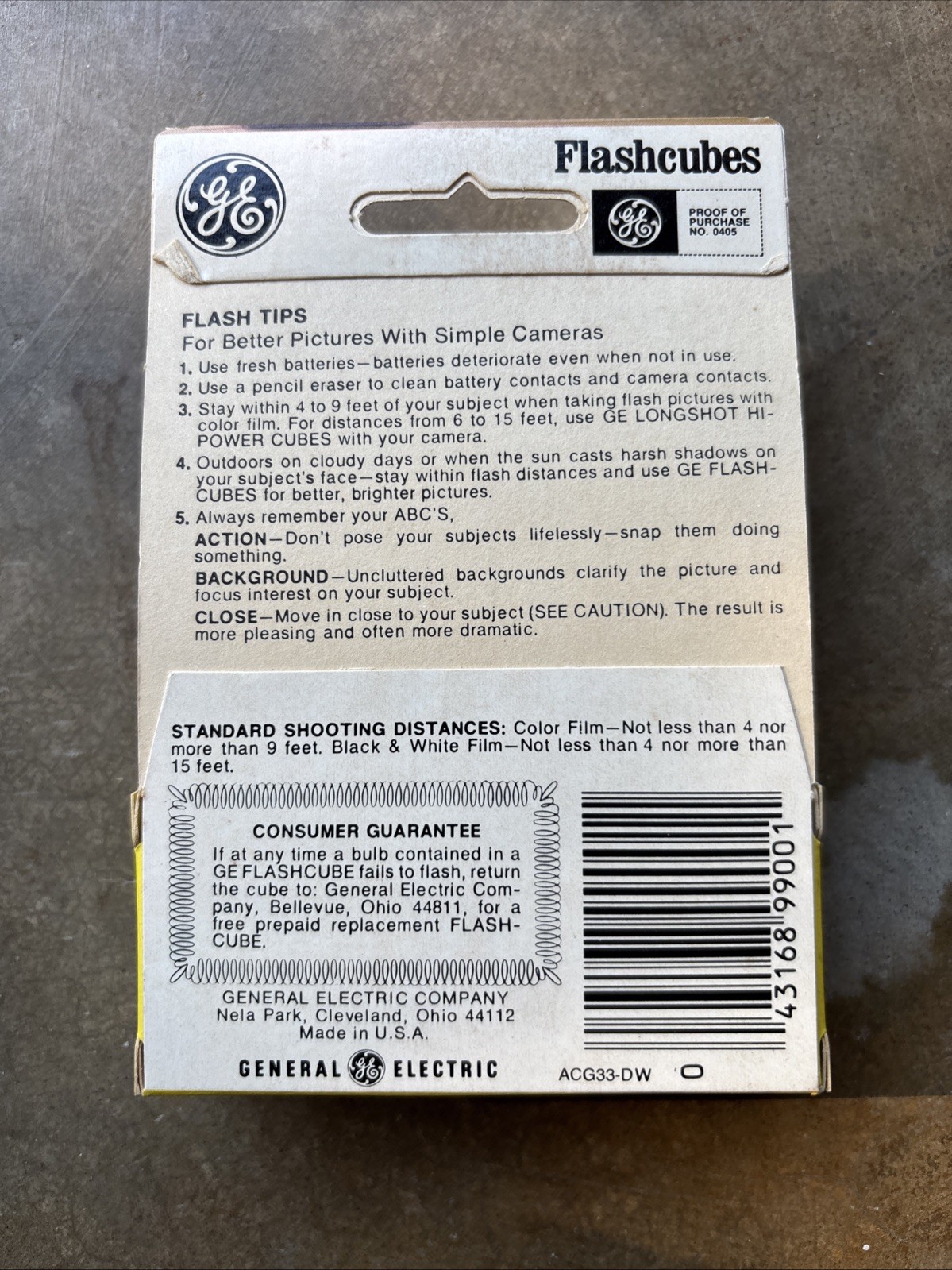 GE Flashcubes 3 Pack NOS Original Box General Electric Camera Flash – 4 Packs