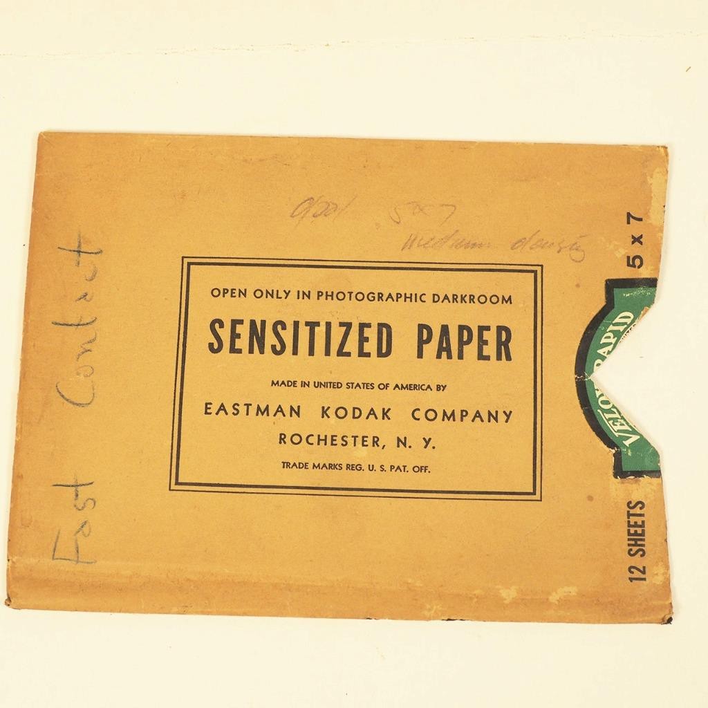 Kodak Sensitized Paper Envelope Advertising Design 1942