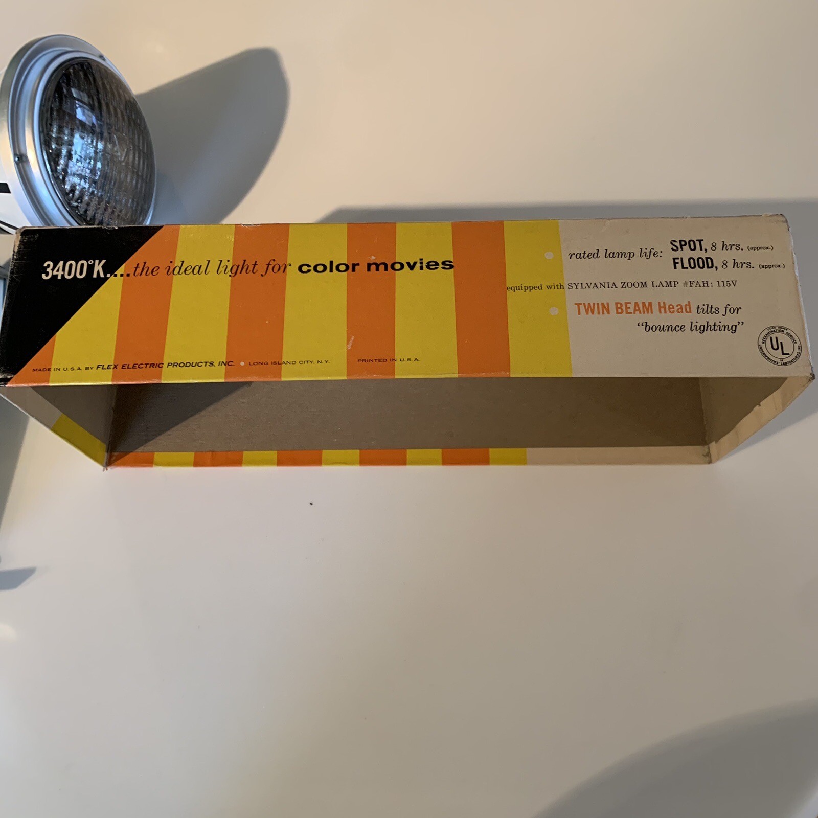MOBILITE Twin Beam FLOOD/SPOT Light SYLVANIA ZOOM Lamp 3400 K For Home Movies