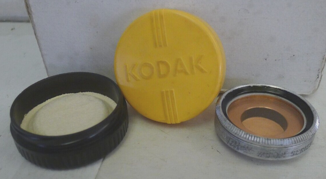 Tiffen Series 5 #502 Adapter Ring Screw-In with Yellow Filter and Kodak Case