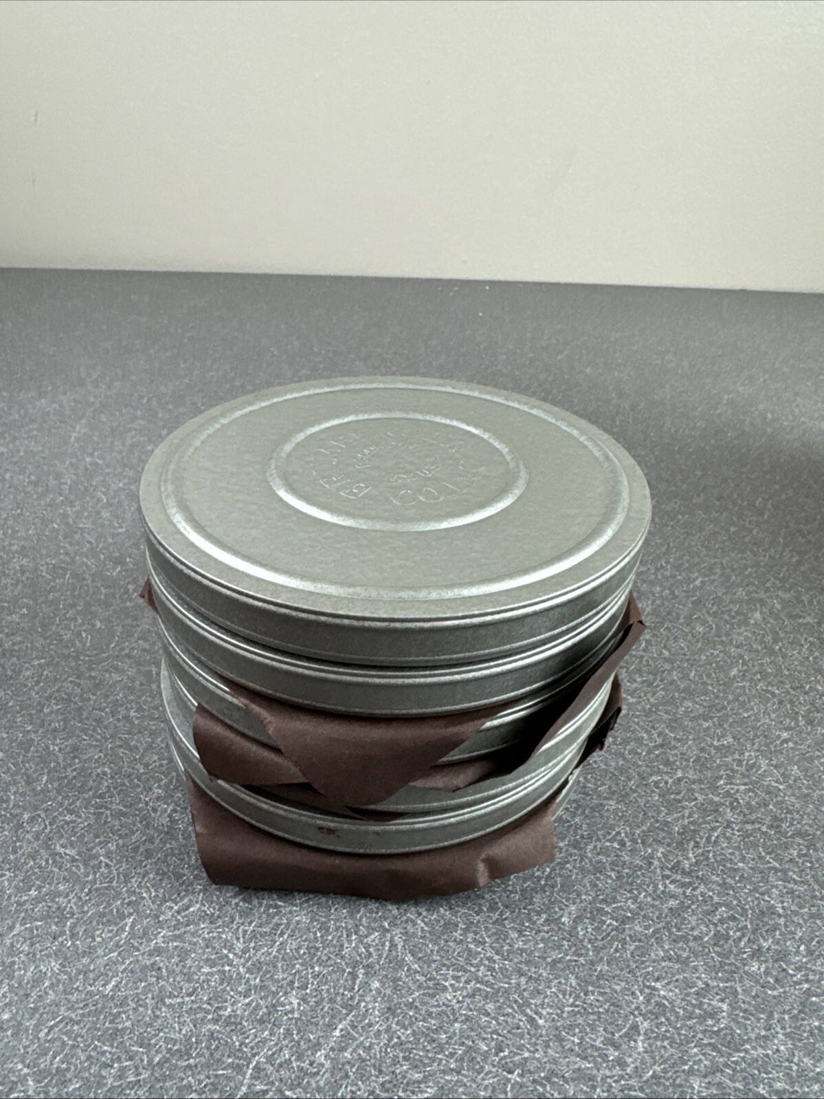 6 Vintage Brumberger Reel And Can 8mm 200ft #1018 Quick Threading Tempered Steel
