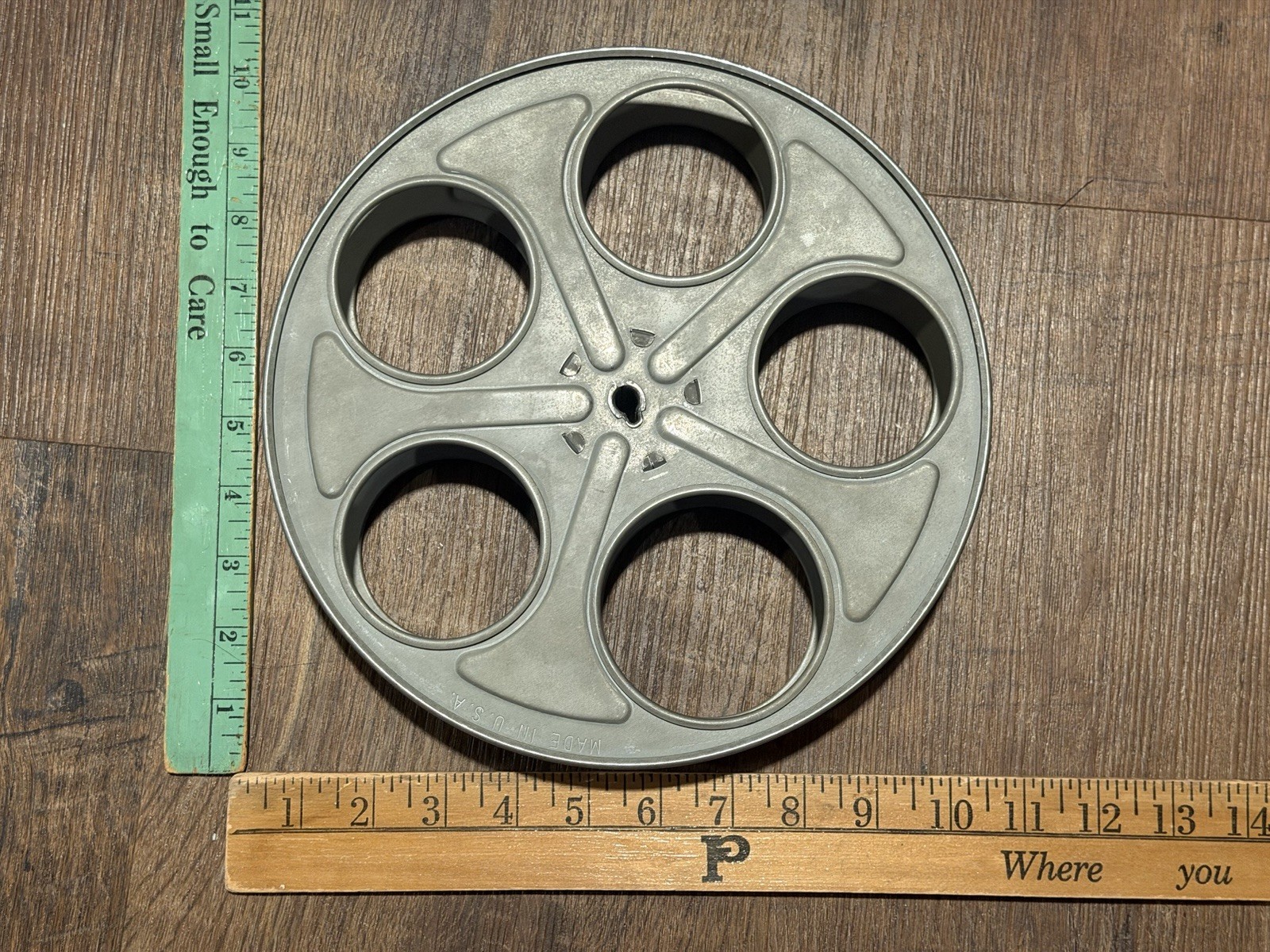 Vintage Goldberg Brothers 35mm 10 Inch Metal Film Reel, Denver Colorado USA