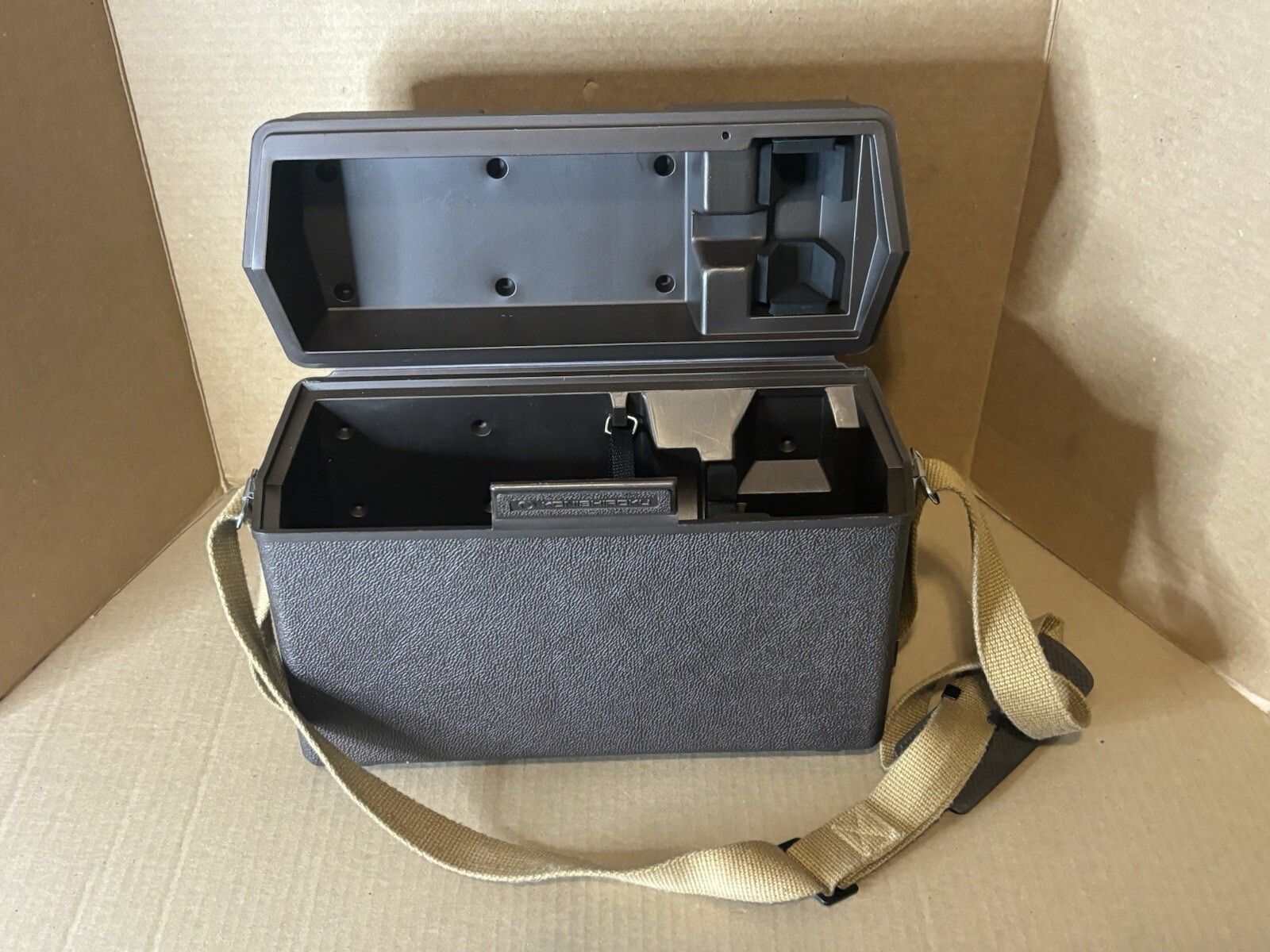 Vintage KONICA Hard Shell Camera Case / Box with Strap Made in Japan Rare HTF