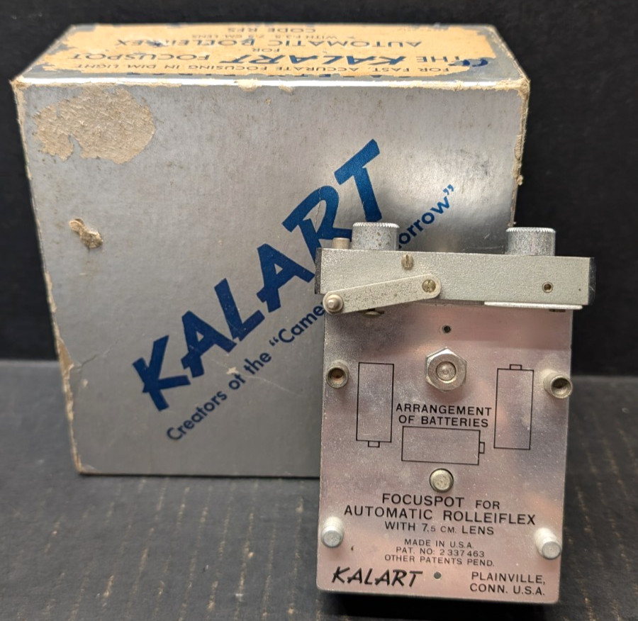 Vtg Kalart Focuspot for Automatic Rolleiflex with F:3.5 7.5 CM Lens Original Box