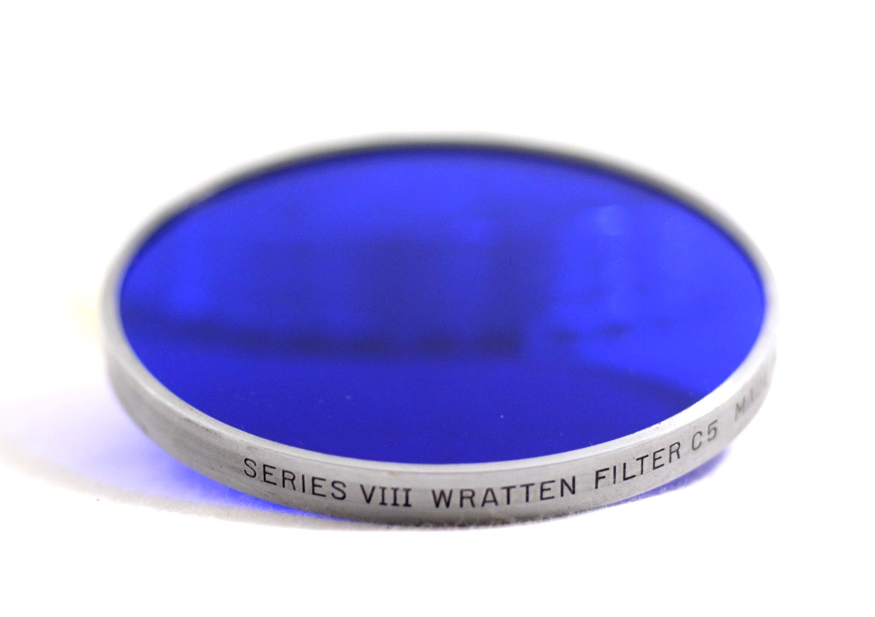VINTAGE KODAK SERIES VIII C5 DARK BLUE WRATTEN DROP-IN CAMERA LENS FILTER
