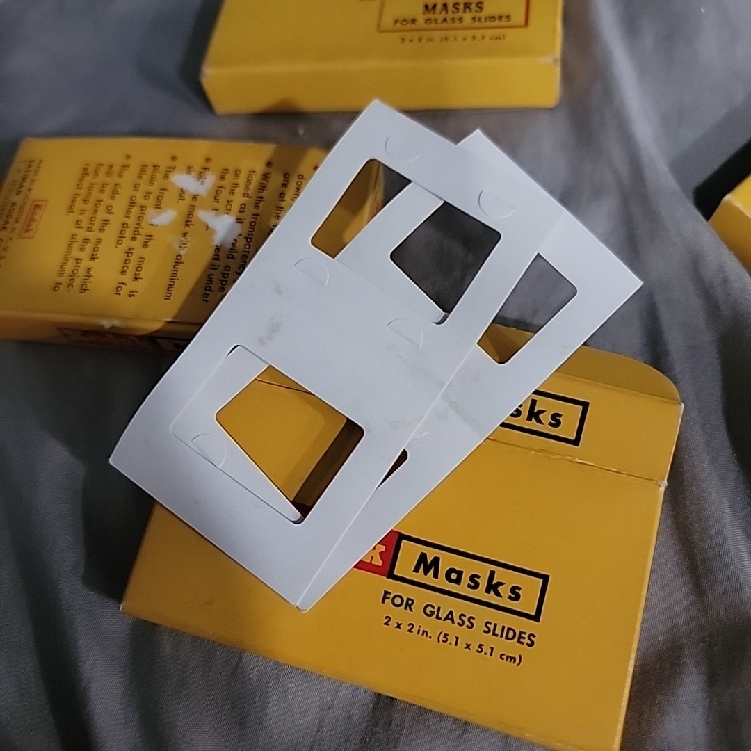 (4) Vtg Kodak Masks for Glass Slides 2 X 2 Inch (50pc X 135size) B355 24 x 36mm