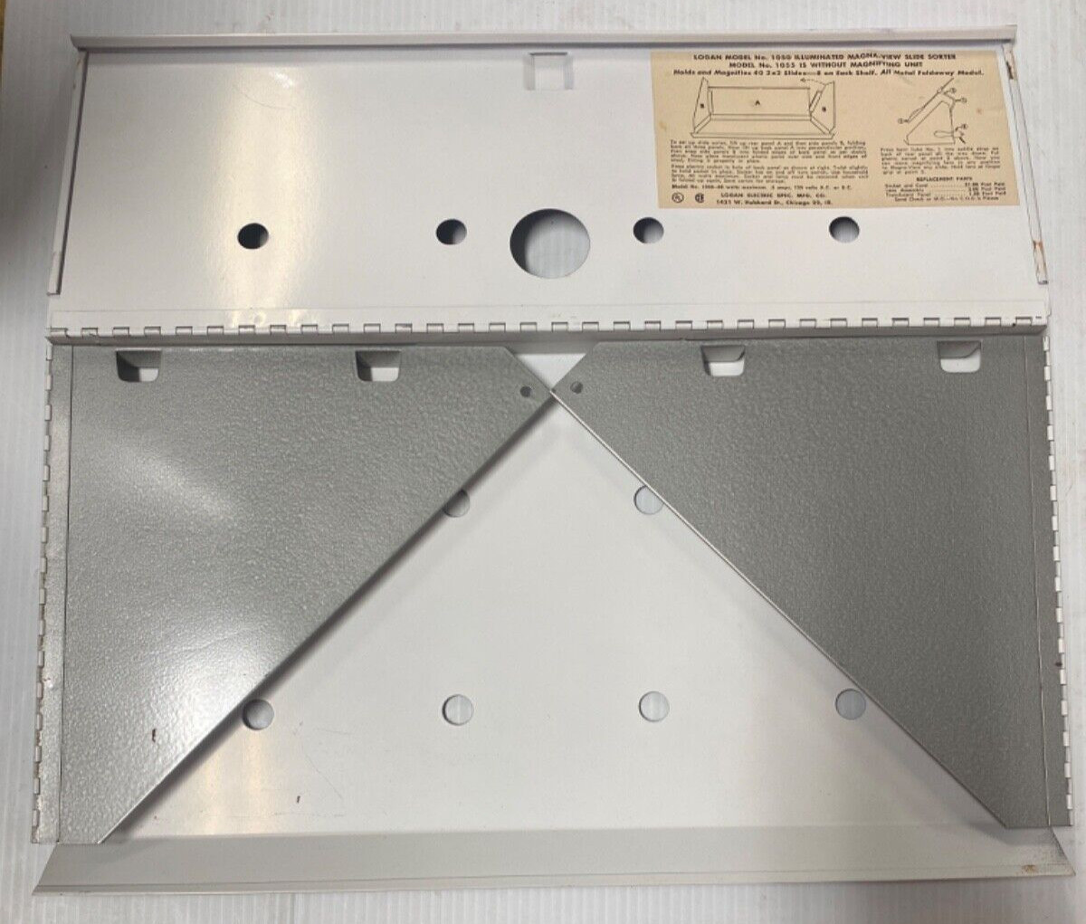 LOGAN ILLUMINATED SLIDE SORTER E-Z VIEW WITH ORIGINAL BOX #1055 ***NO LIGHT