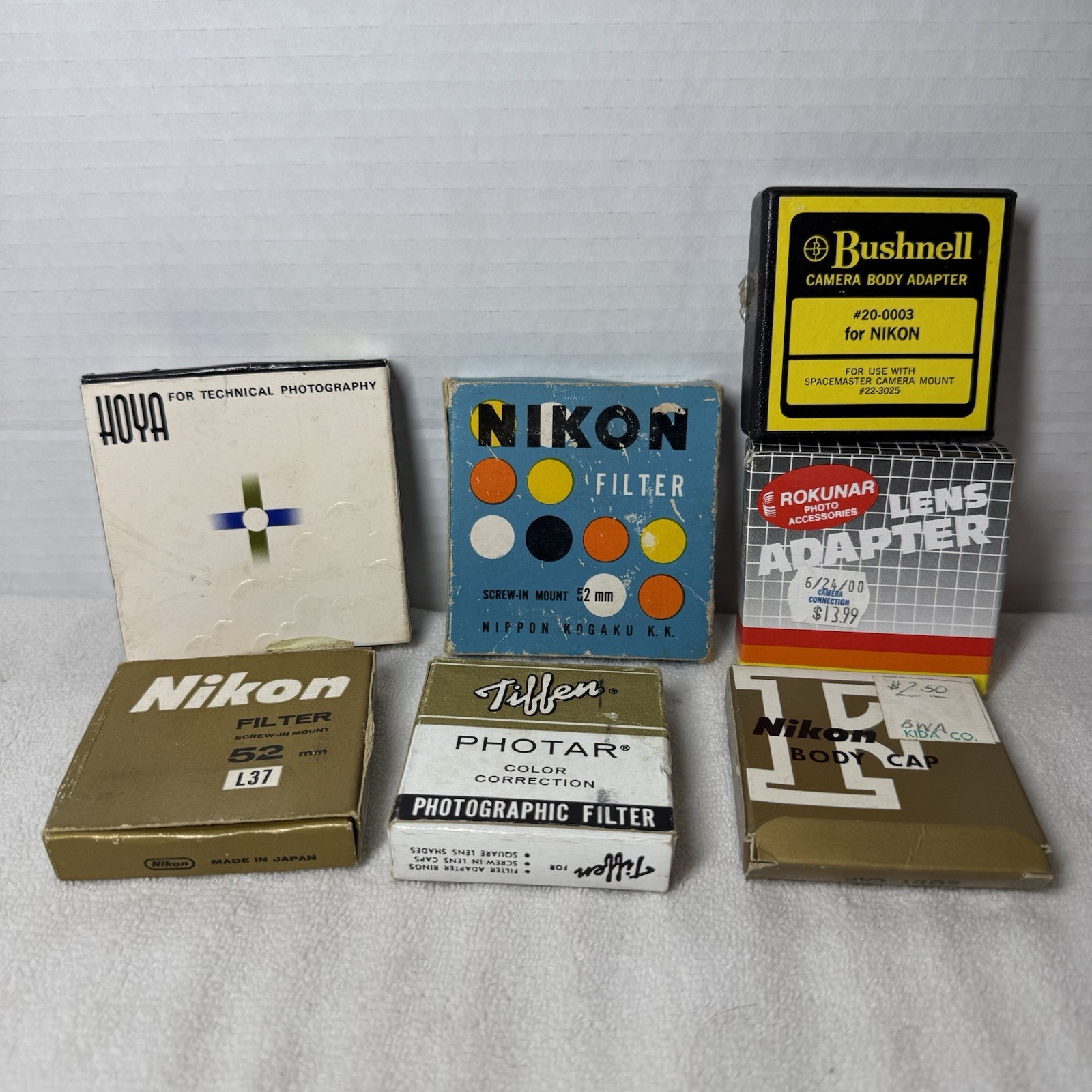 Vintage Nikon & Others boxes ONLY No filter Set Of 7