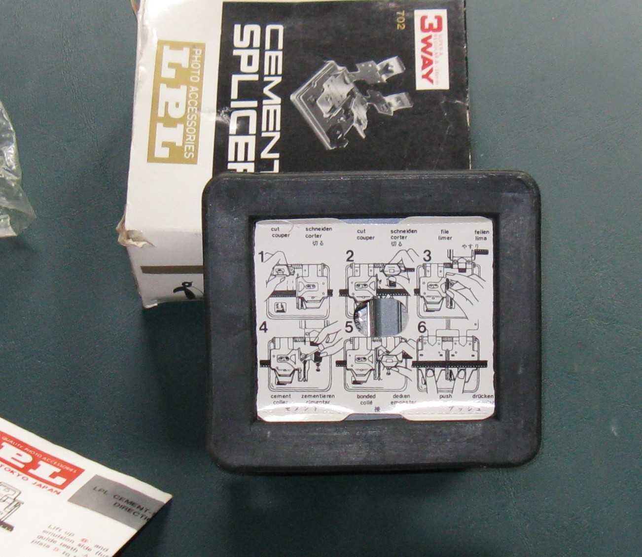 LPL Cement Splicer 3-Way Film Editing 702 Super 8, Reg. 8, 16mm w/ Box Vintage