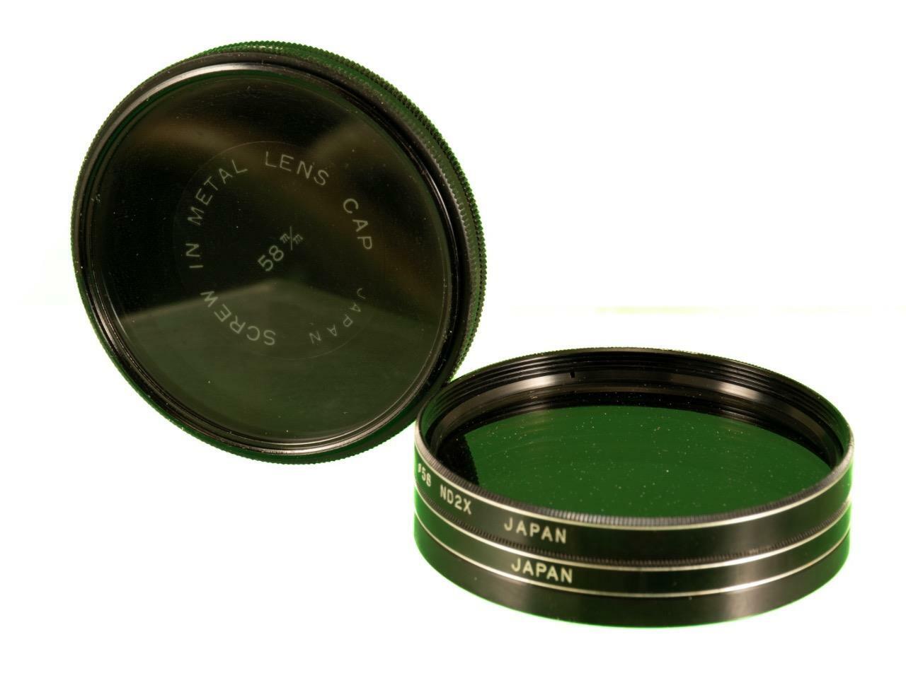 LENS FILTERS: 58mm A SELECTION OF THREE = ASSORTED C1980 REF: 9256B