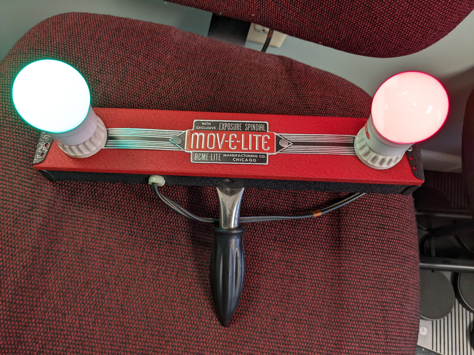 Vintage Acme-Lite Mov-E-Lite with Exposure Spindial Portable Lighting NICE CLEAN