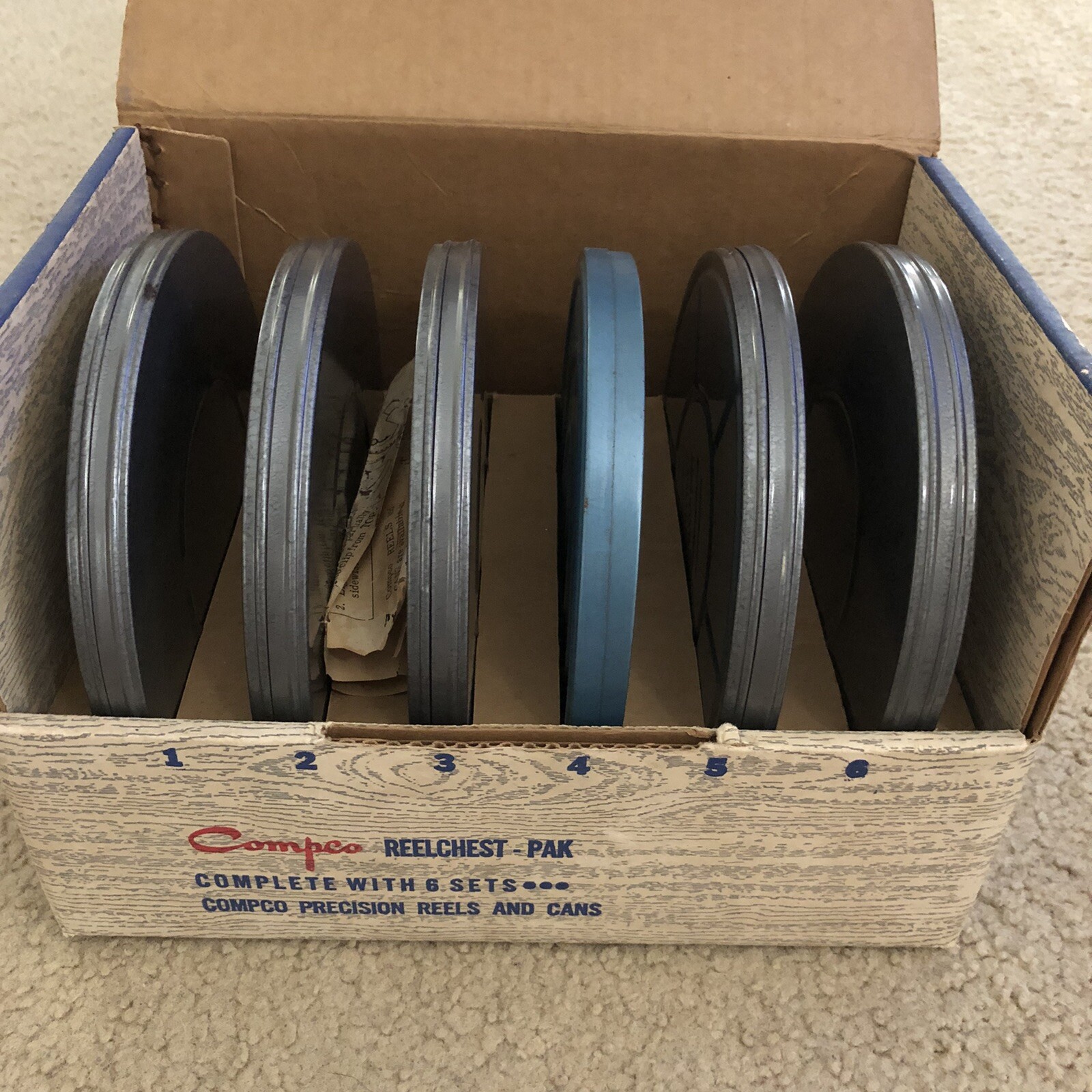 Conpro Reels And Cans 6 In Vintage Box Reel To Reel