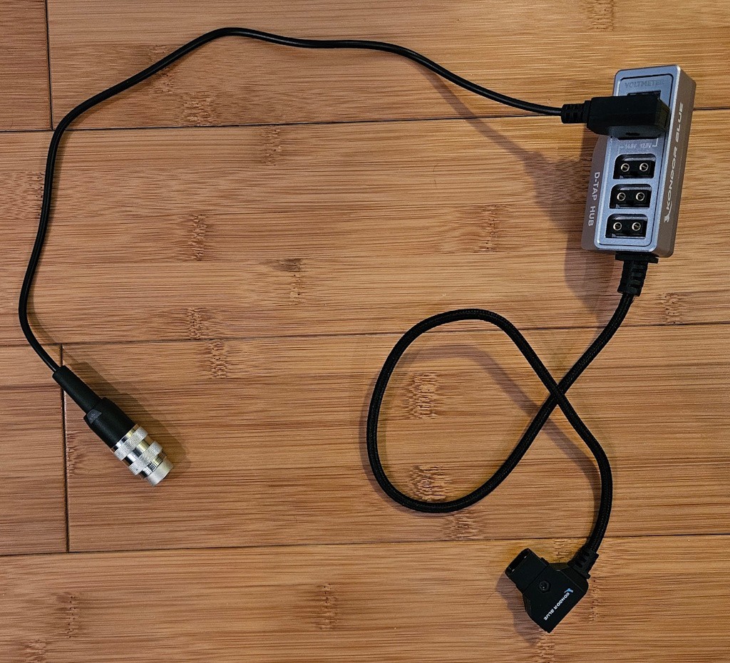 Bolex ESM 7-pin Power Cable, Unregulated D-Tap, ~45cm (18″)
