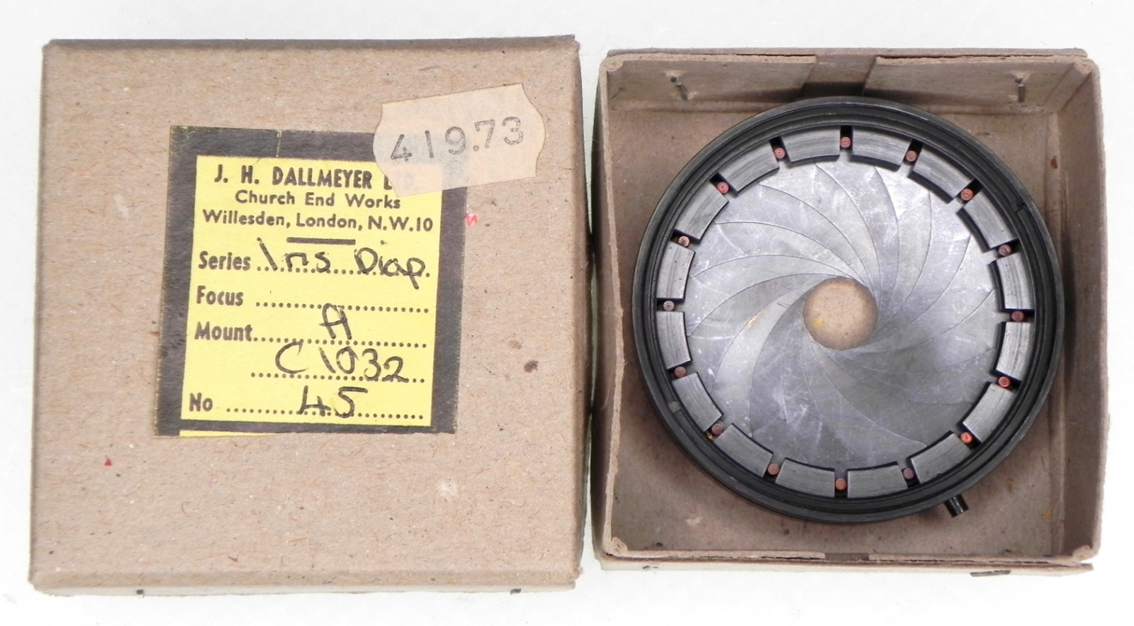 Dallmeyer Iris Diaphragm No.45A ………. LN w/Box