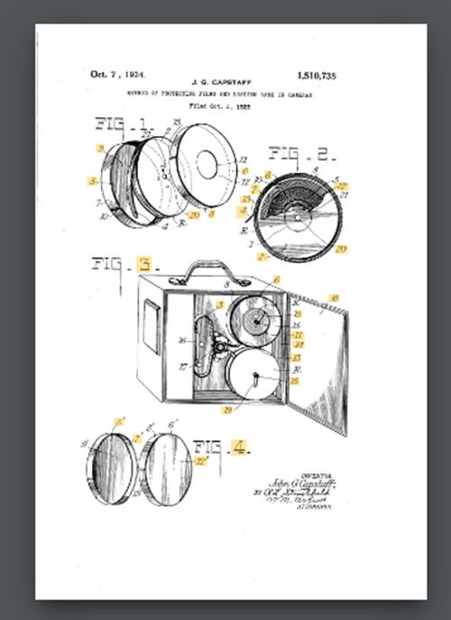 16mm RECORDAK RECEIVING SPOOL for 100′ film made by Eastman Kodak in box 3 piece