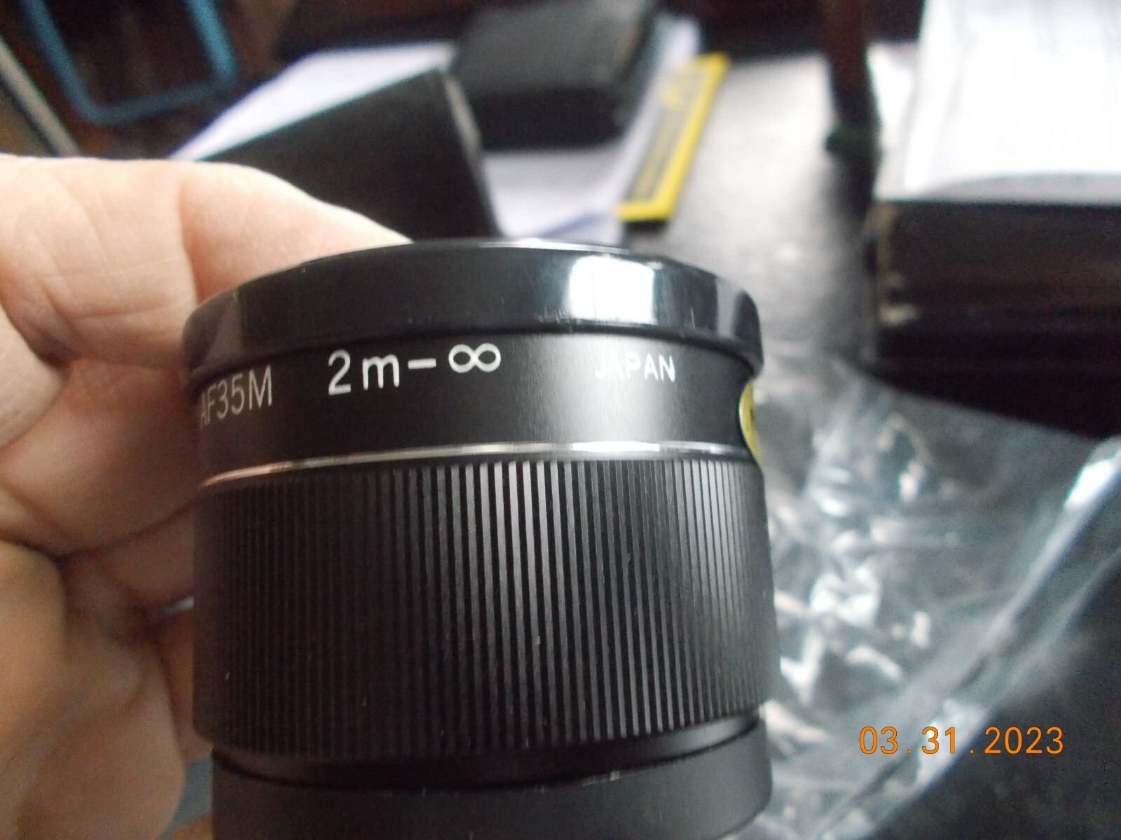 Unused DeJur Aux Lens Set for Canon AF35M: Telephoto and Wideangle, in Case