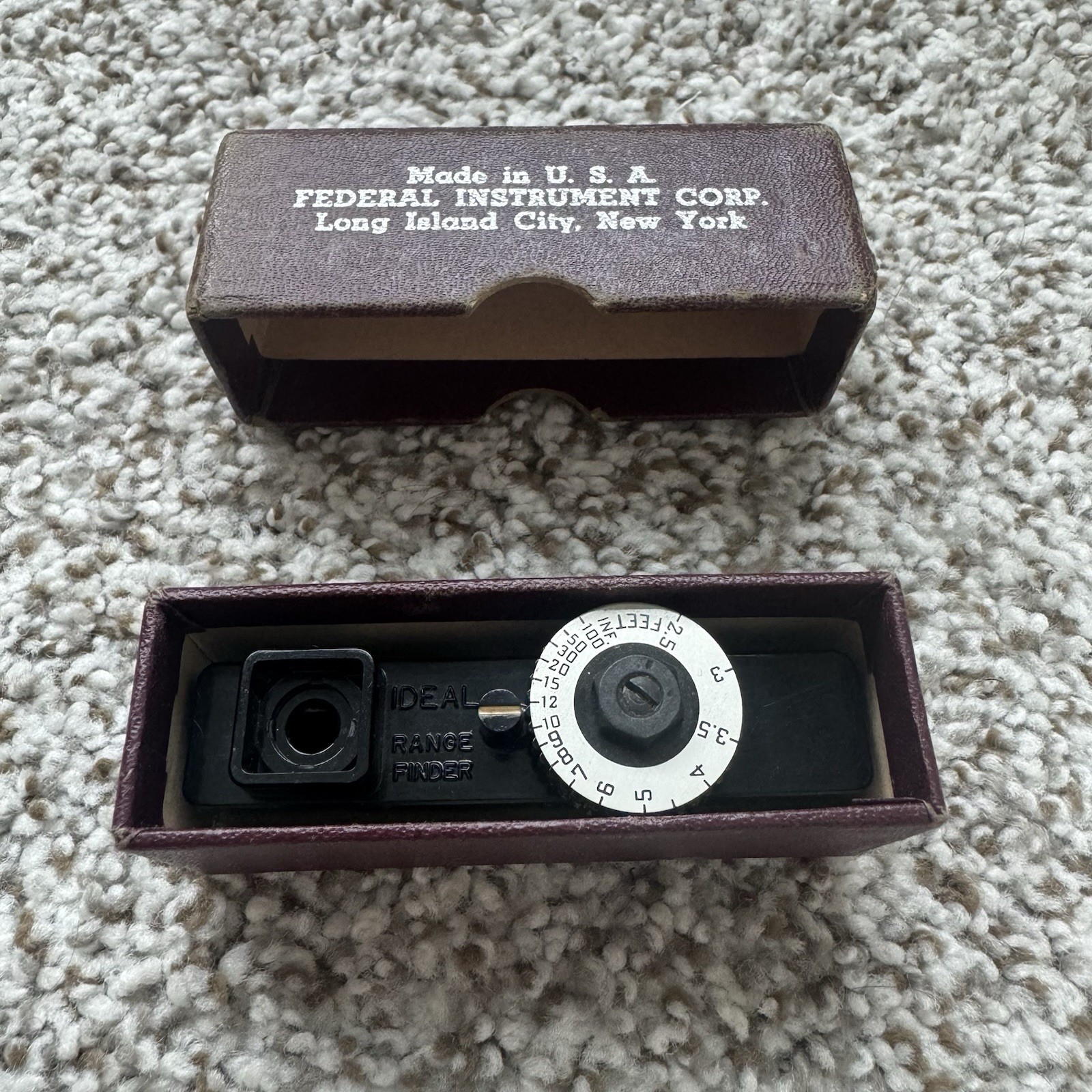 Vintage Ideal Range Finder Federal Instrument Corp NY Camera Accessory Boxed