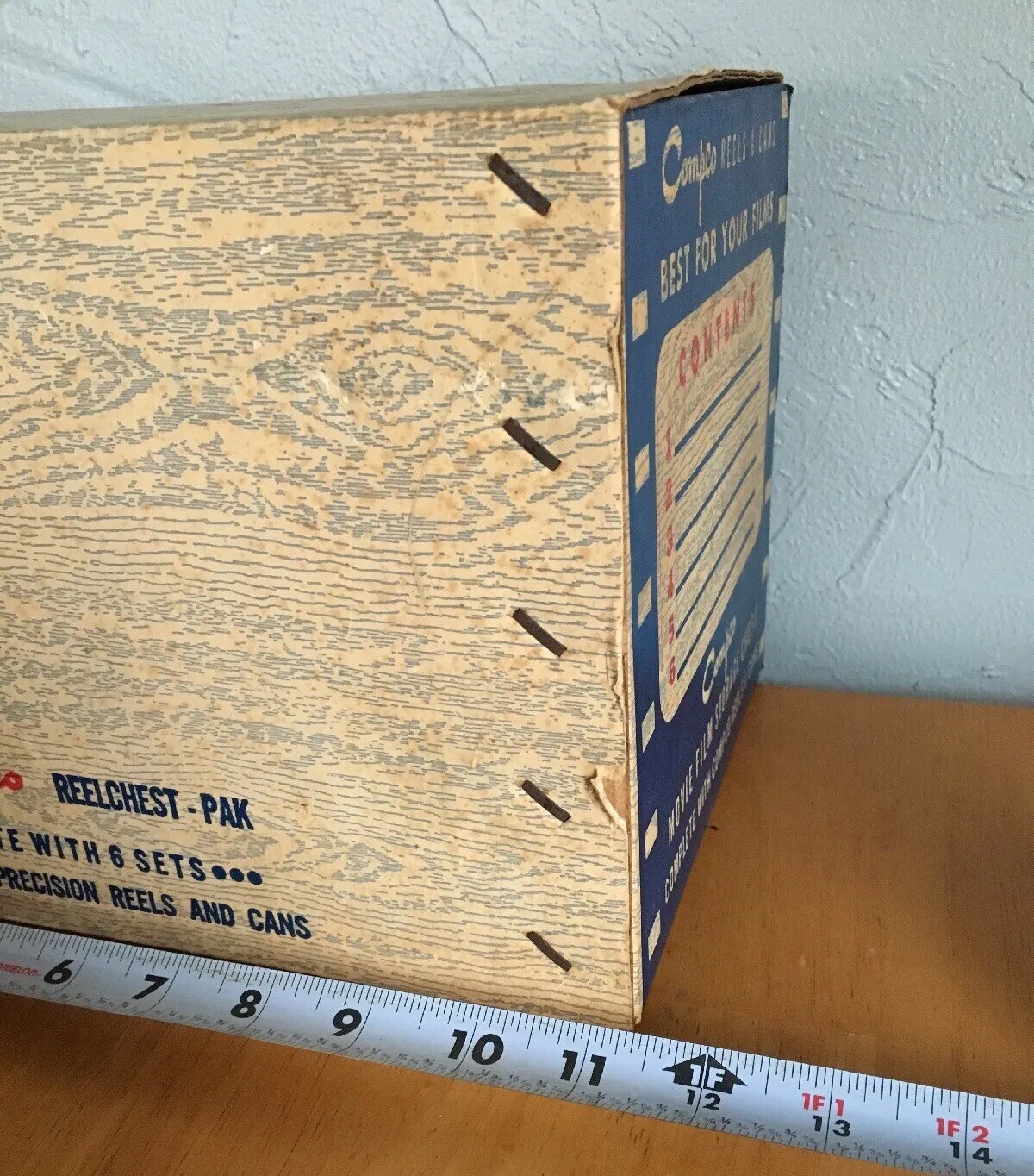 Vintage Compco REELCHEST-PAK Film Reel Storage Chest Box for 8 mm NO CANS EMPTY