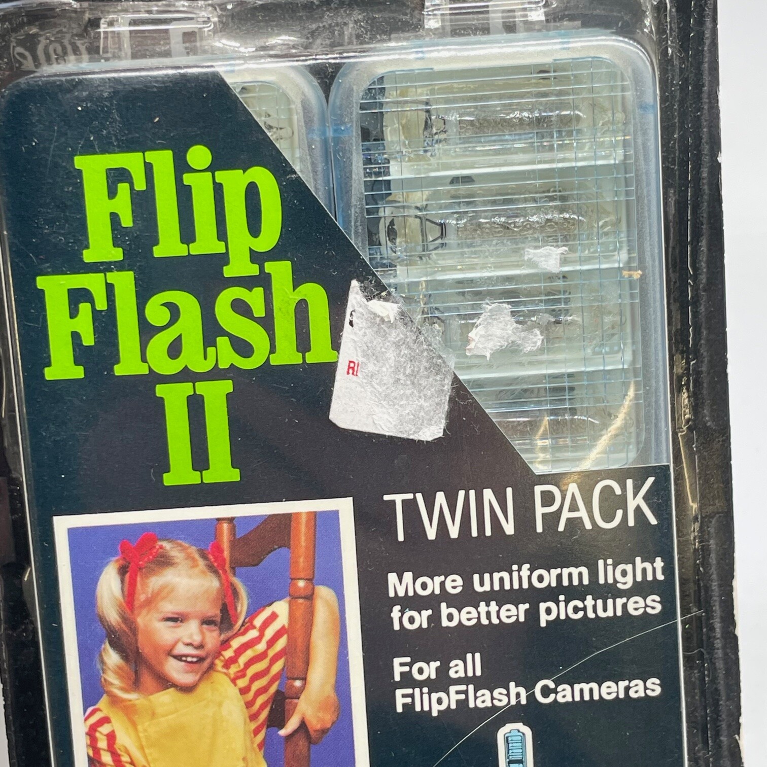 Vintage GE Flip Flash II Twin Pack Camera Flash Bulbs Factory Sealed -16 flash