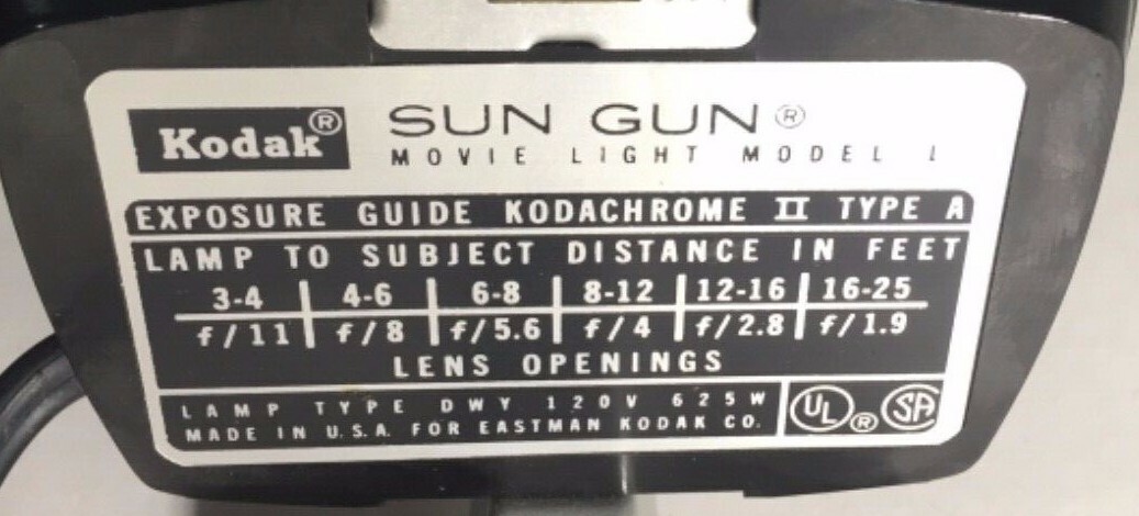 Vintage KODAK Sun Gun Movie Light-Model 2 New Bulb Tested – WORKS GREAT!