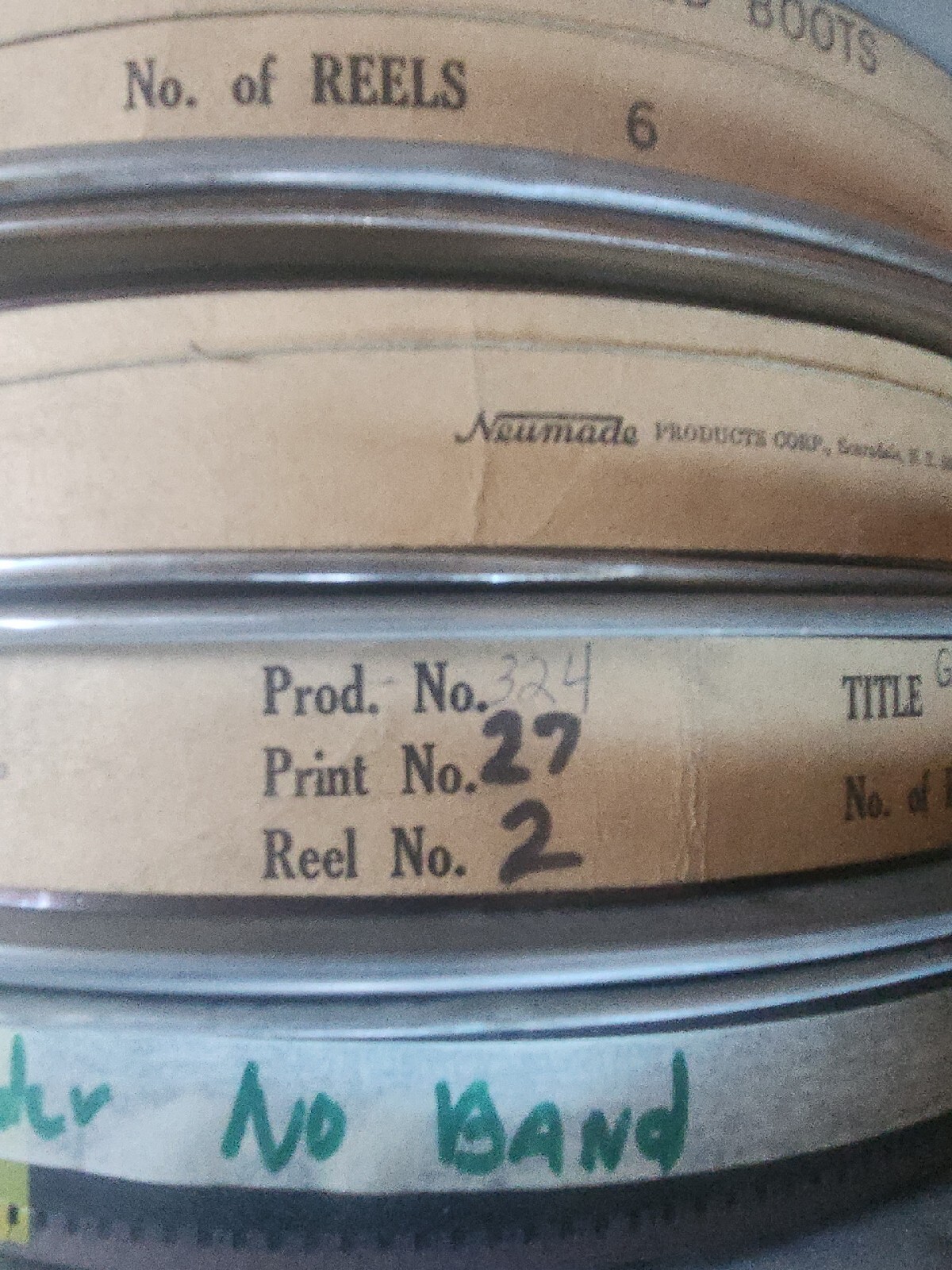 Girl In Gold Boots Movie Complete GOLDBERG BROS. Sheet Metal Film Reel Cases