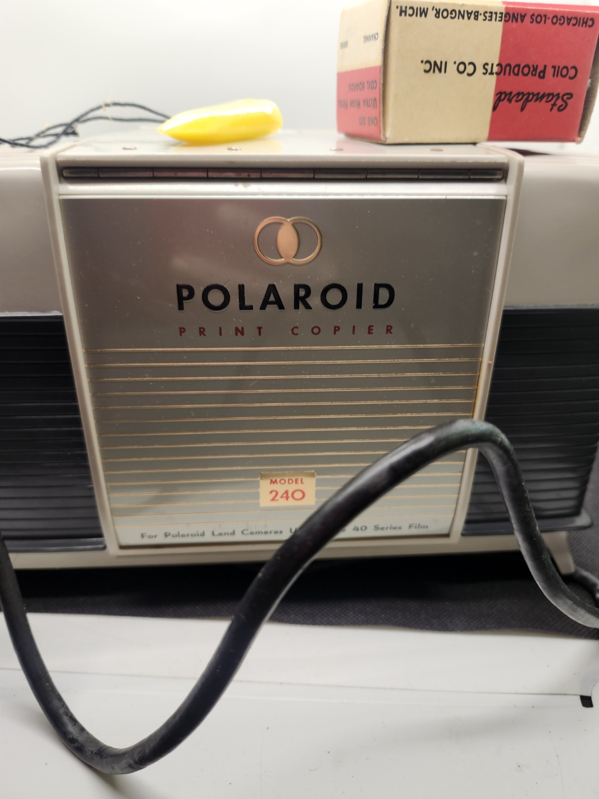 1950s Vintage Polaroid Print Copier 240 Original Box & Manual Powers On USA Made