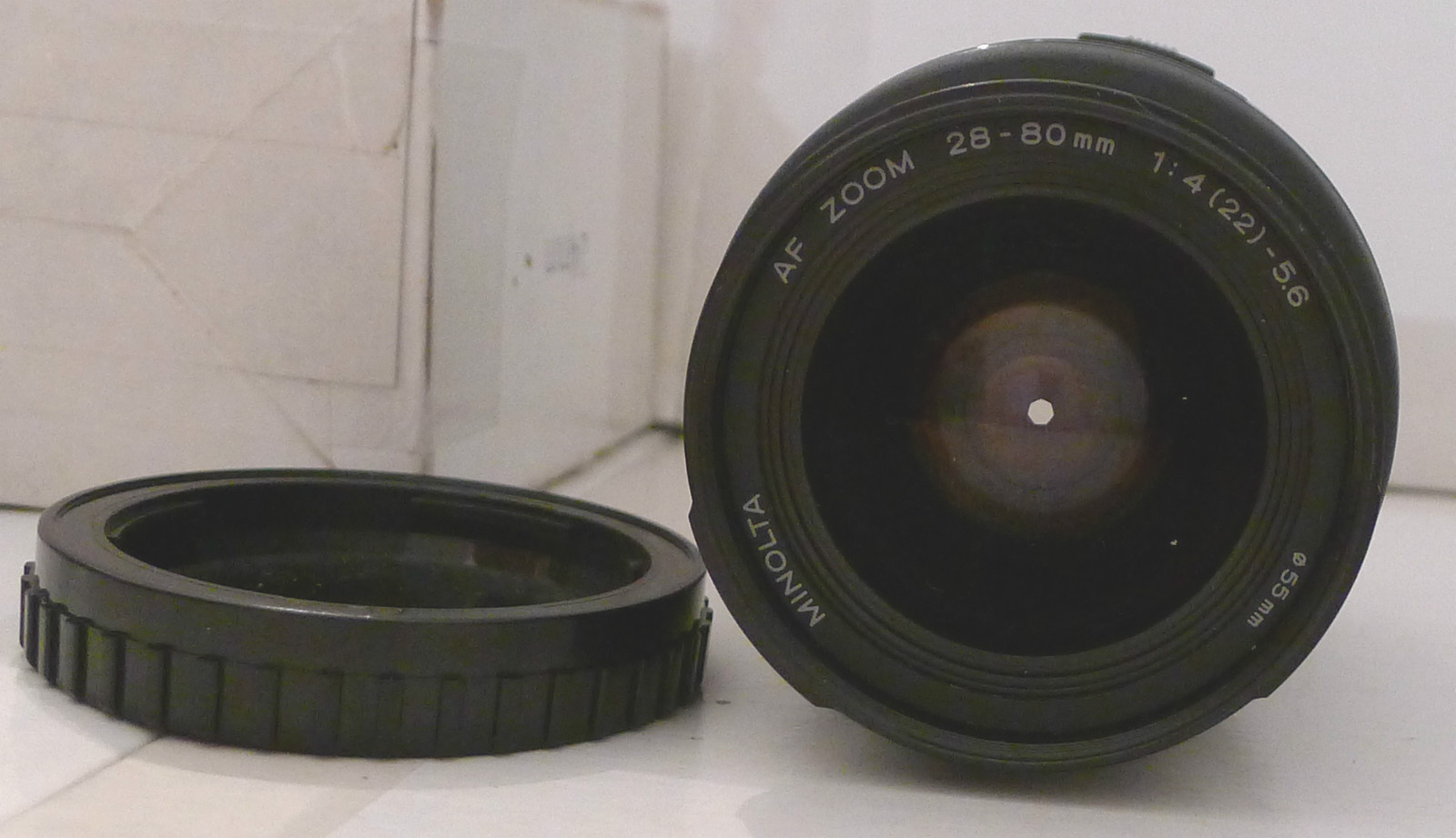 Minolta AF Zoom 28-80mm 1:4 (22) – 5.6 Lens 55mm +End Cap- Japan TESTED