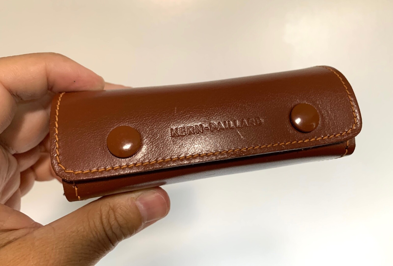 Original Leather Kern Paillard Bolex LENS CASE for 75mm Yvar Lens