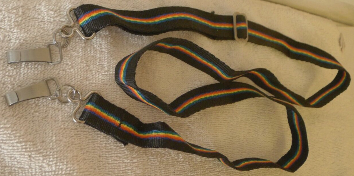 Polaroid Folding SX-70 Film Camera 2 Clip RAINBOW Adjustable Neck Strap