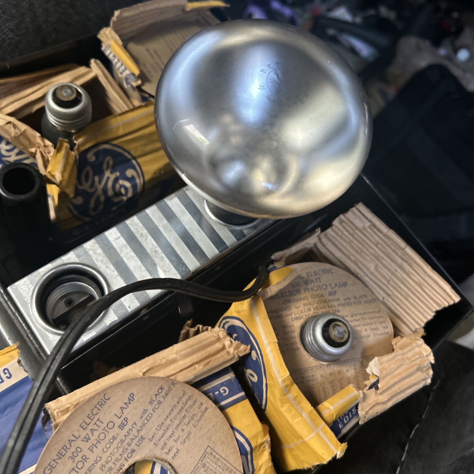 Vintage General Electric GE Acme-Lite Reflector Flood Light Indoor Photography