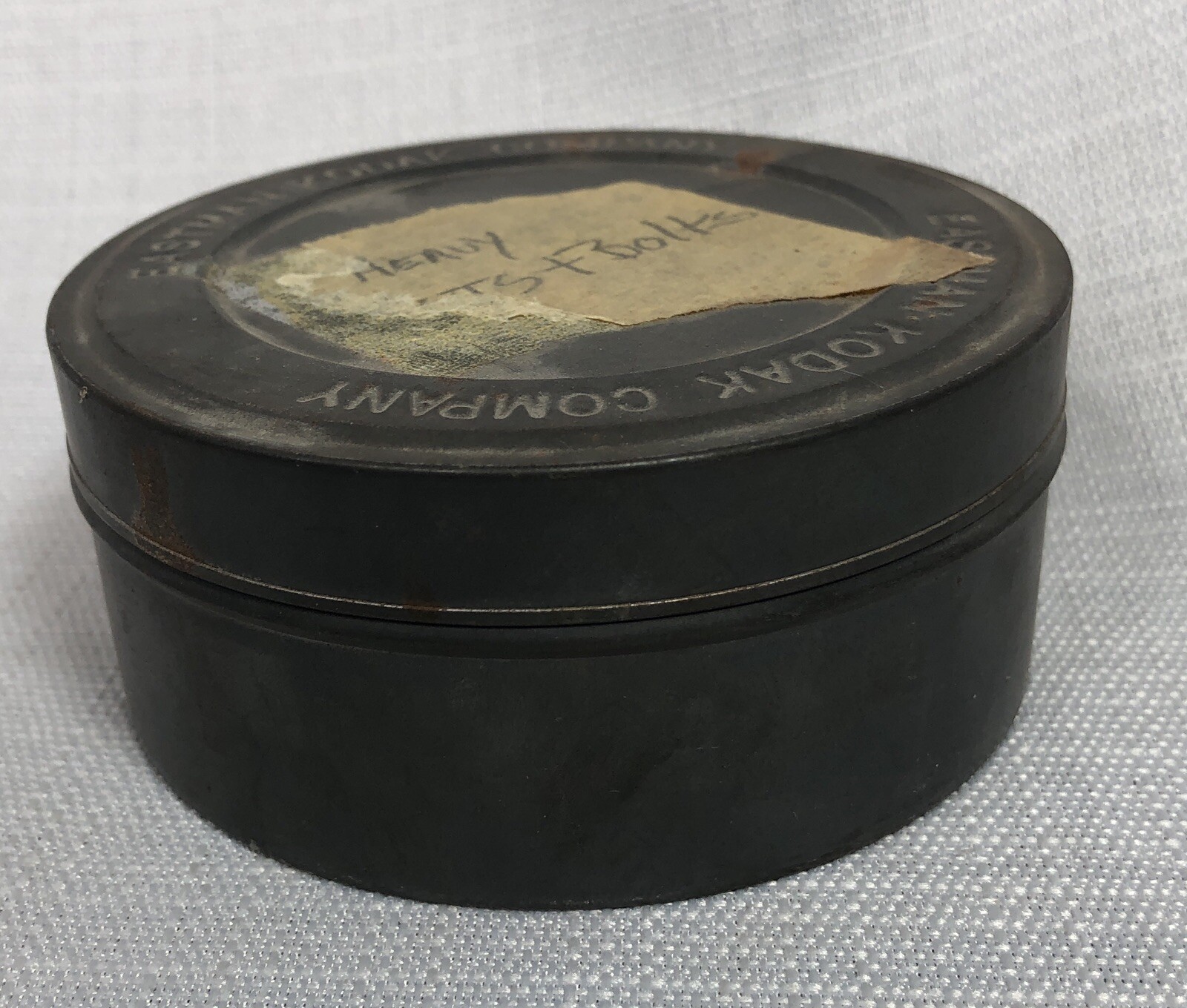 Vintage EASTMAN KODAK Company Round Metal Tin Film Container Box Holder Decor