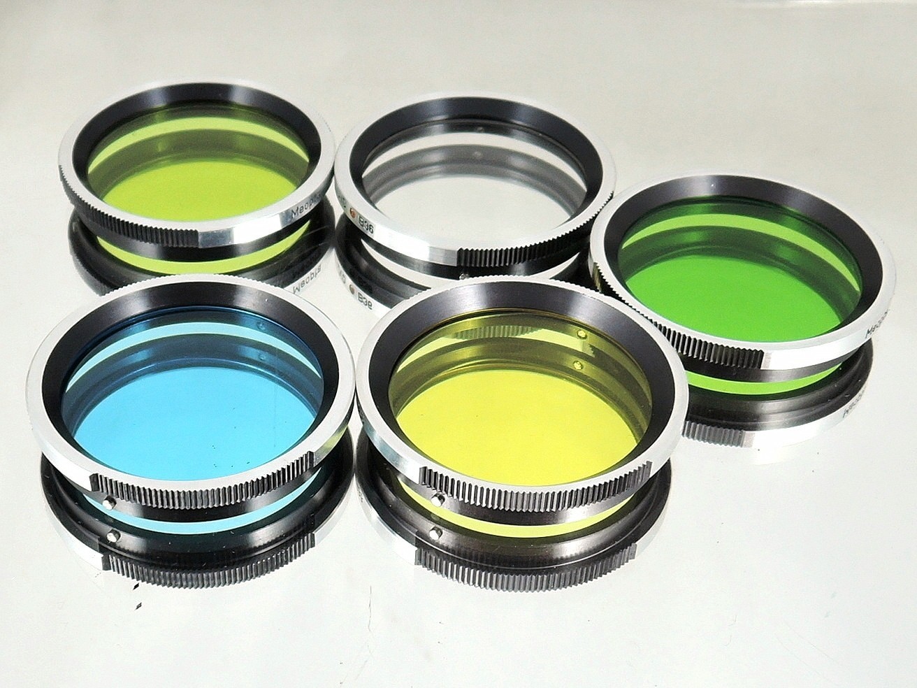 Flexaret – Set of five color filters B36 MEOPTA Czechoslovakia genuine MINT