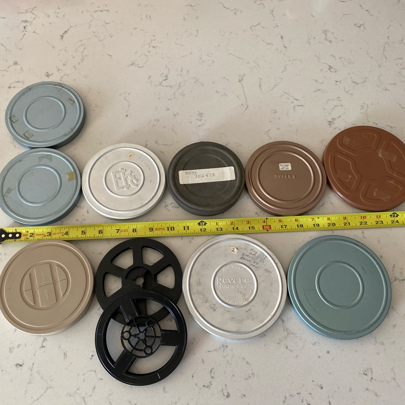 Vintage Film Reels & Canisters 6 Reels 13 Total 19