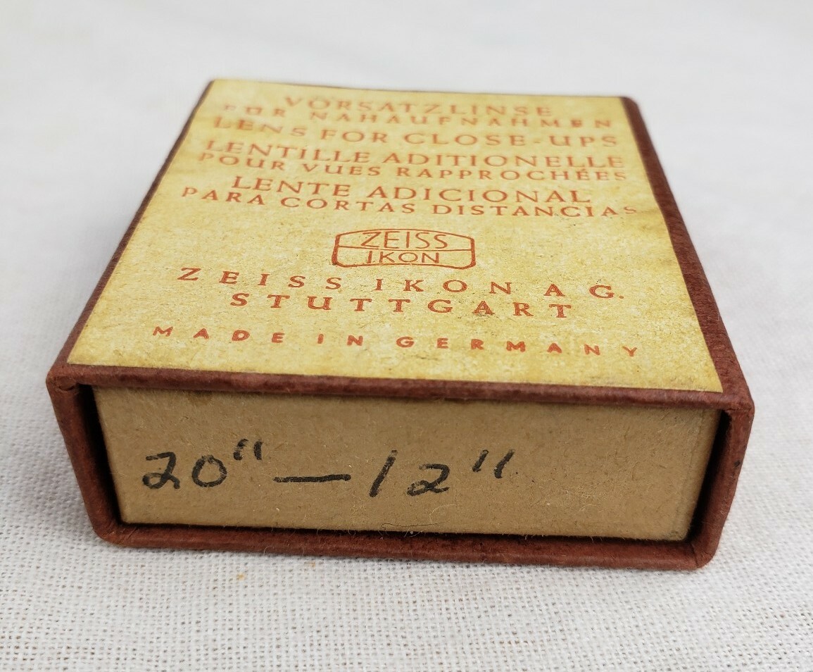 Vintage Zeiss Ikon A G Stuttgart Vorsatzlinse Proxar Lens Germany Mint In Box