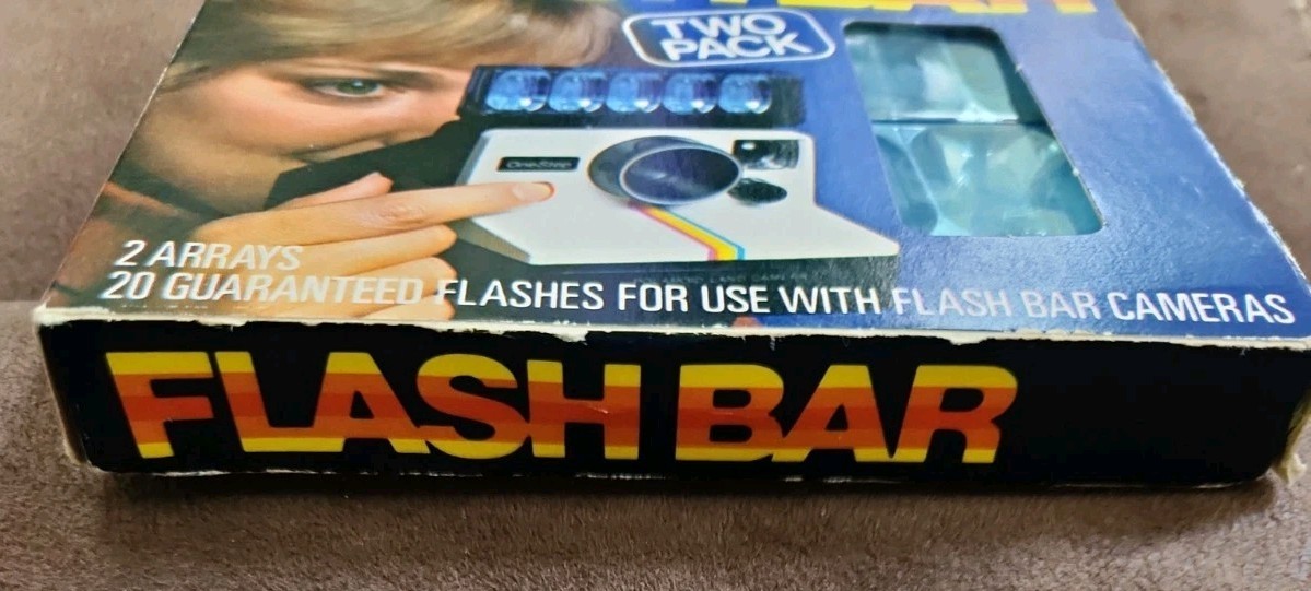 Vintage Sylvania Two Pack Blue Dot Flash Bar 20 Flashes for Camera For Polaroids