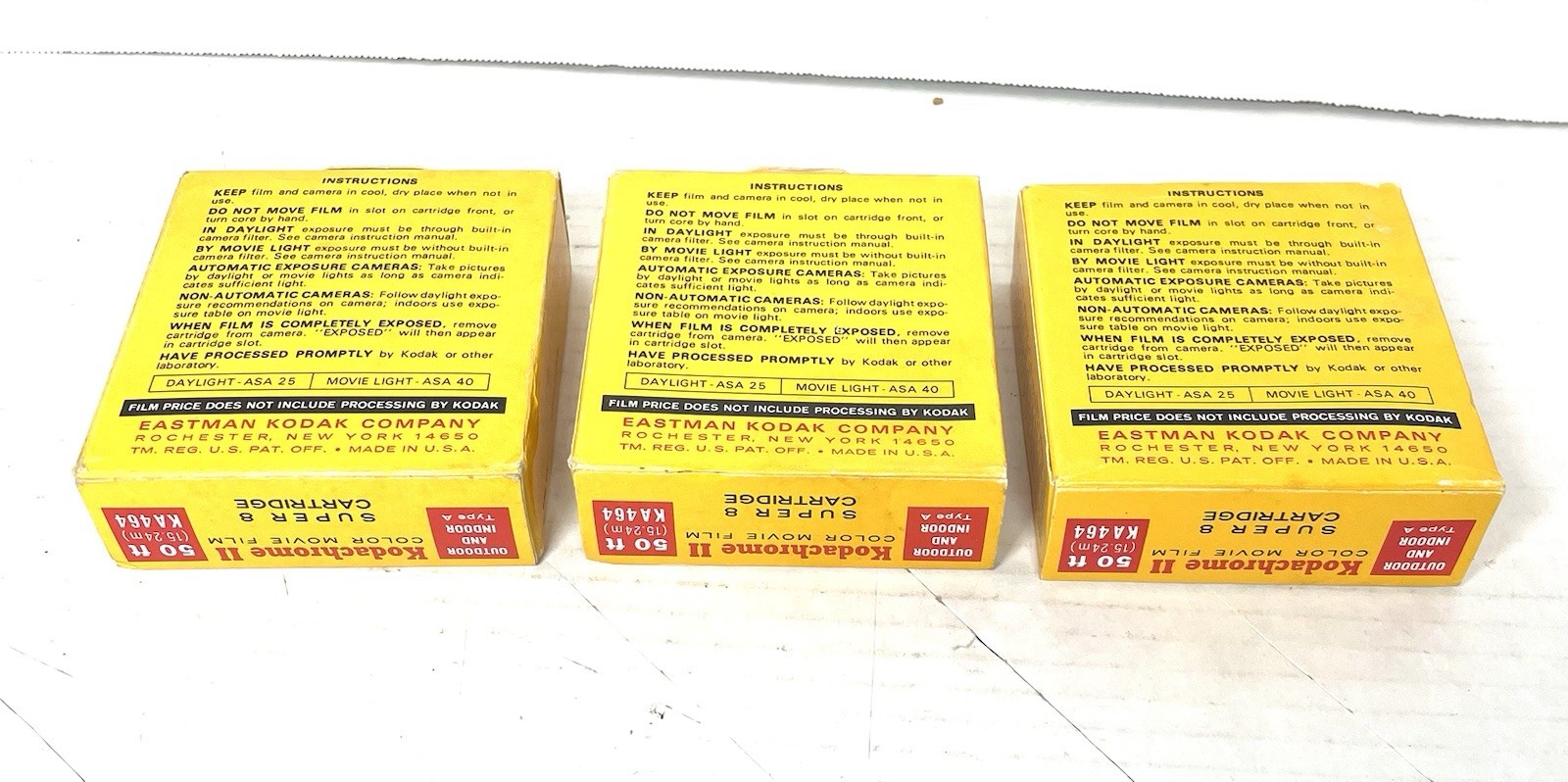 VINTAGE 5 LOT EXPIRED SEALED KODACHROME II MOVIE FILM 50ft 1972, 100ft 1965-66
